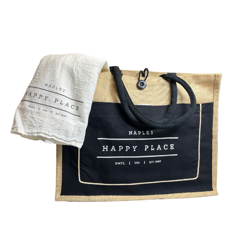 Image of Naples Happy Place Bag image with a white scarf on it