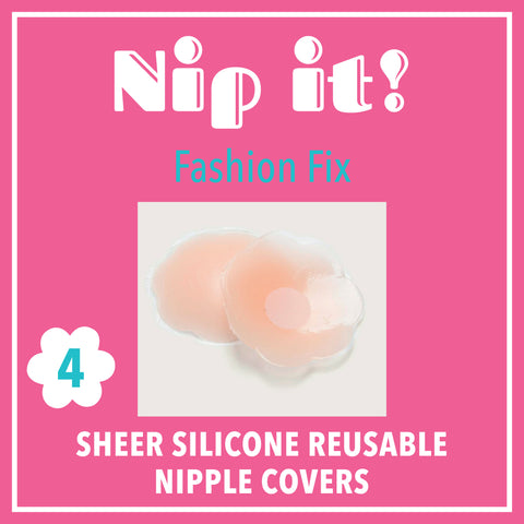 Image of Nip It! packaging - sheer silicone reusable nipple covers
