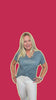 Sofia - The Cicnh It! Creator showing a short video on how to use Cinch It! to her T-shirt