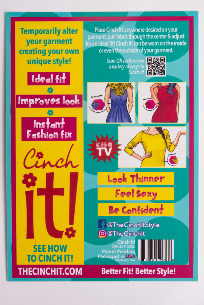 The Cinch It! cover where it was showing all necessary details you need to know about Cinch It!