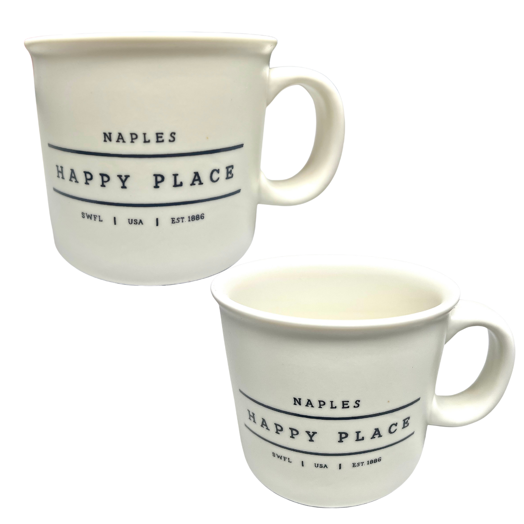 Naples Happy place mug color white